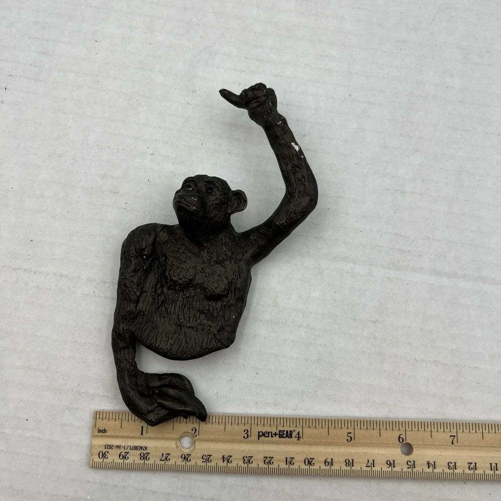 Vintage Cast Metal Monkey Wall Hook Hanger Jungle Decor‎